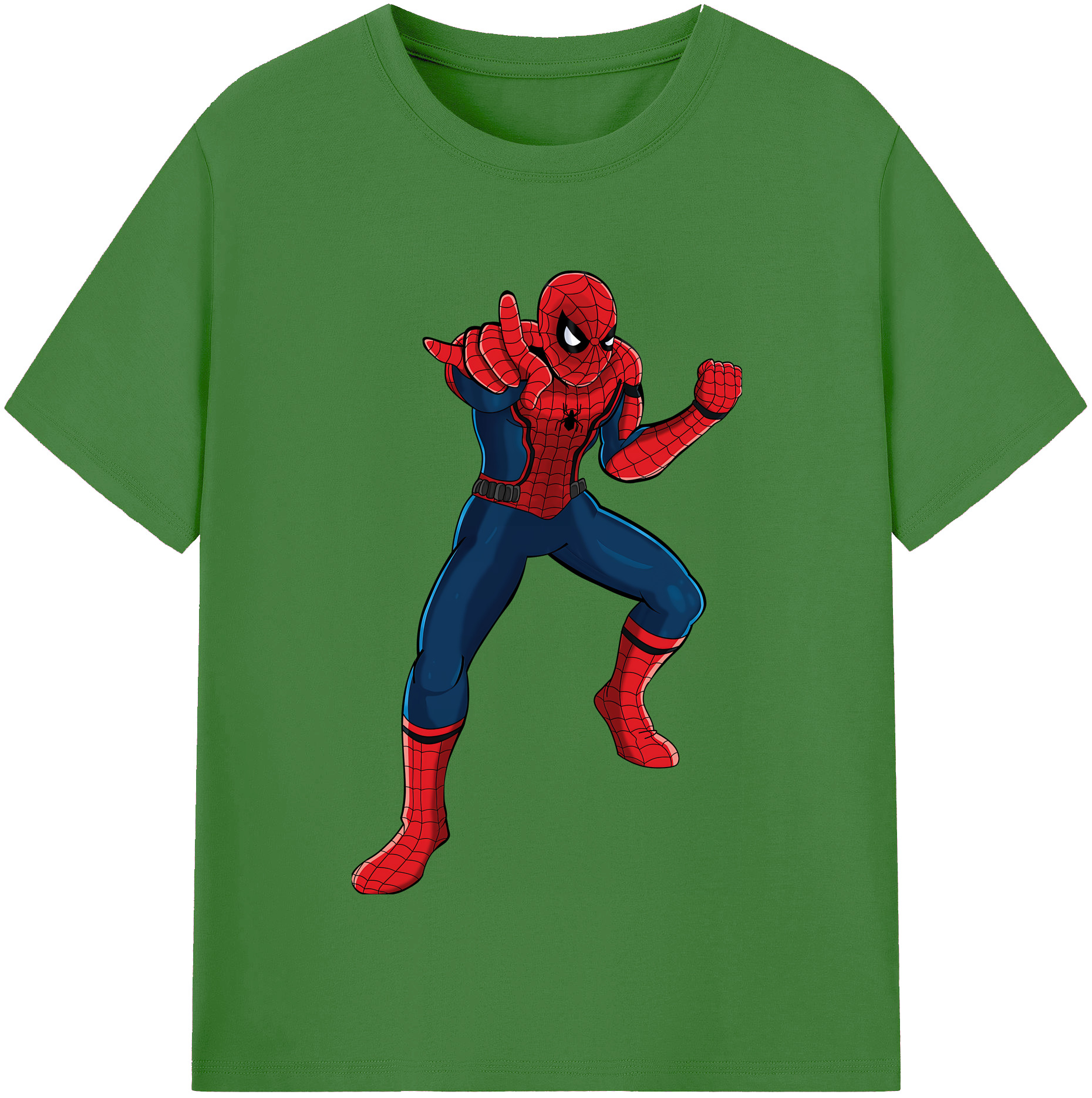 （画像用） Spider Man スパイダーマン レディースカジュアルプリントTシャツ（綿100％）